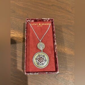 New Lucky Brand Semi Precious Pendant Necklace